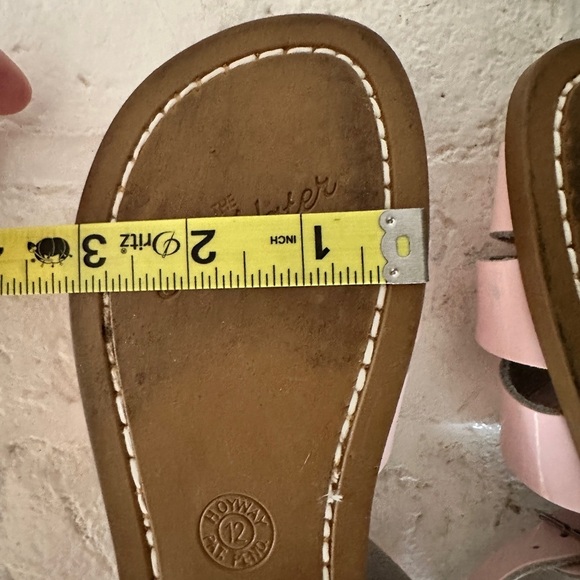 Salt Water Original Pink Leather Sandals Kids Size 12 - Picture 6 of 7